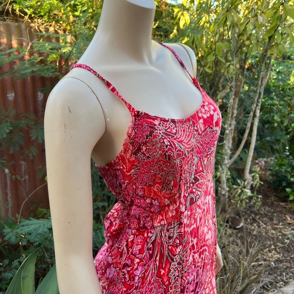 Intimately Free People Asymmetrical Red Floral Dress - Picture 4 of 11